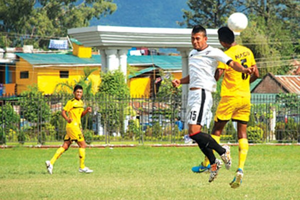 NACO and ZFC players battle for the ball possession