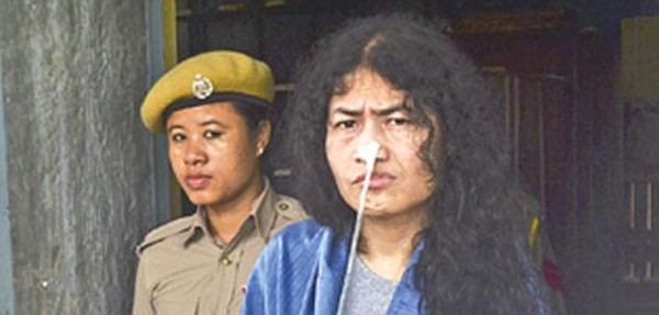 Irom Sharmila being led out of Court complex