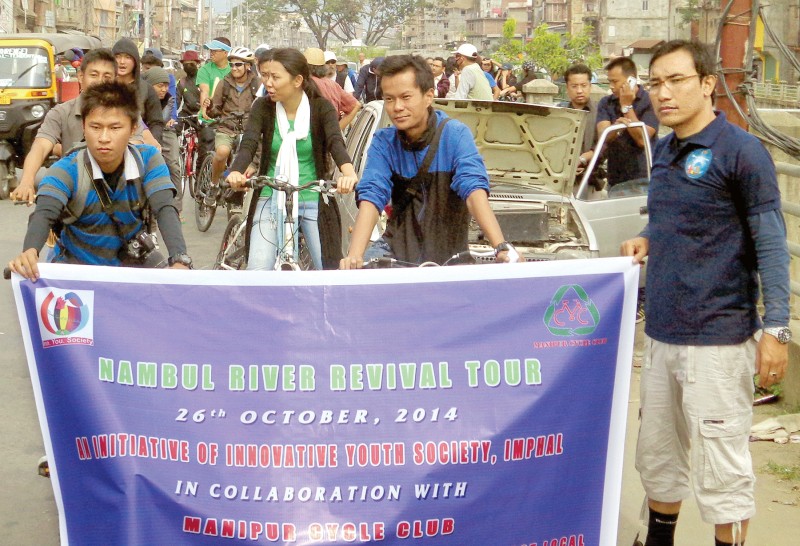 Cycle rally calls for saving Nambul River