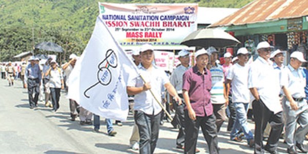 A mass rally in progress at Kangpokpi