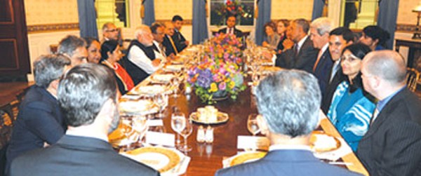 Prime Minister Narendra Modi at the dinner hosted by Obama