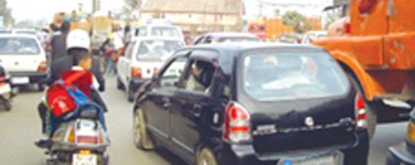 File pic of traffic at Imphal