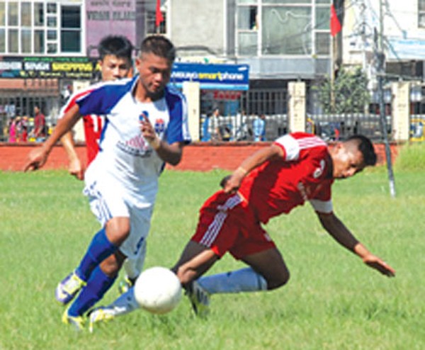 TRUGPU and ZFC players compete for the ball