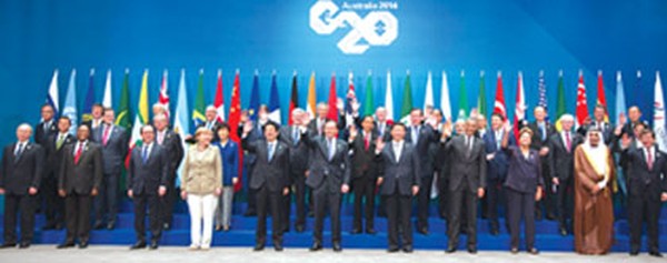 G-20 leaders at the summit in Brisbane 