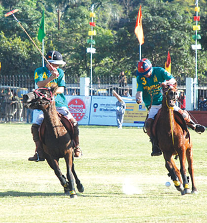 Players in action during Manipur and Mongolia match