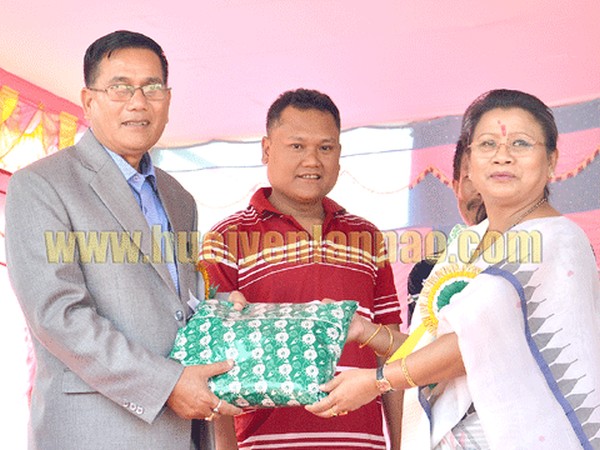 Minister AK Mirabai at Golden Jubilee celebration of Moirang Hanuba Youth Development Club (MHYDC) 