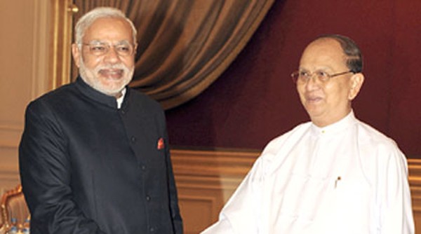 Prime Minister Narendra Modi with Myanmar President