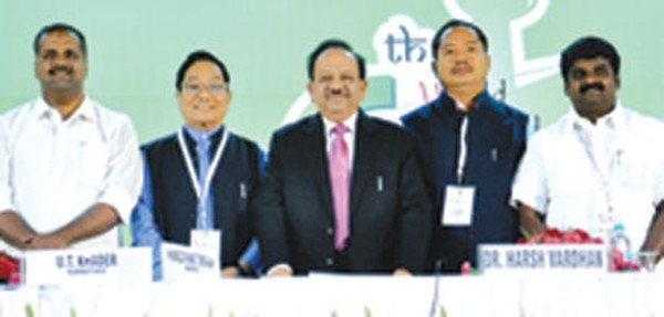 Health Minister Phungzathang at the World Ayurveda congress