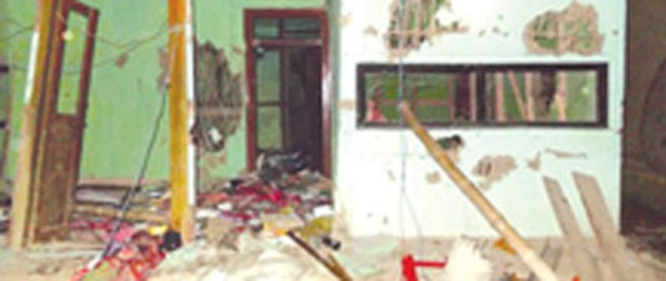 Ransacked house of the accused