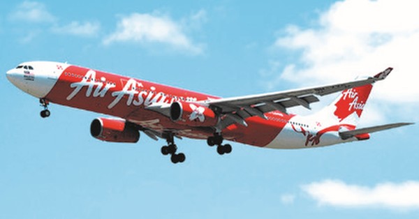 An airborne AirAsia flight 