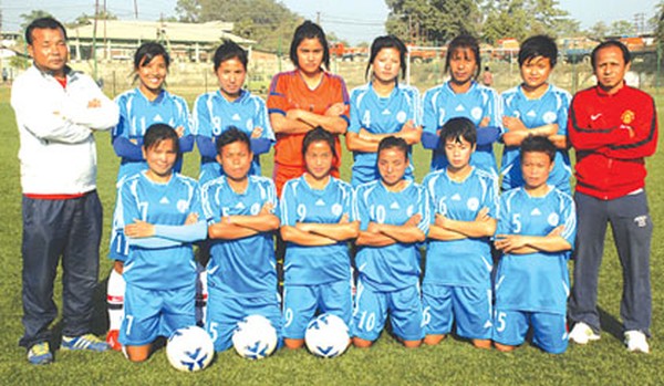 Eastern Sporting Union (ESU), Wangkhei players pose for the lens