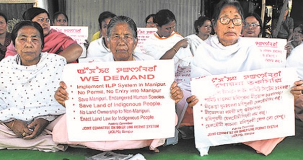 File pic of womenfolk demanding ILP 