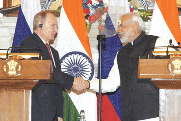 Prime Minister Narendra Modi and Russian President Vladimir Putin