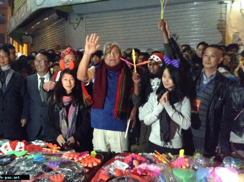 Nagaland Governor PB Acharya visiting Hornbill Kohima Night Carnival on December 7, 2017