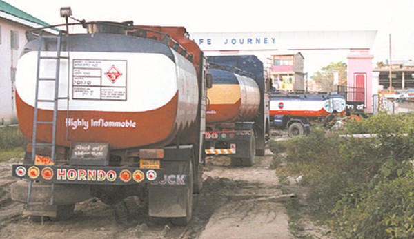 File pic of oil tankers at ISBT 