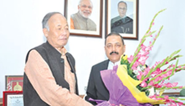 Chief Minister O Ibobi with DoNER Minister Dr Jitendra