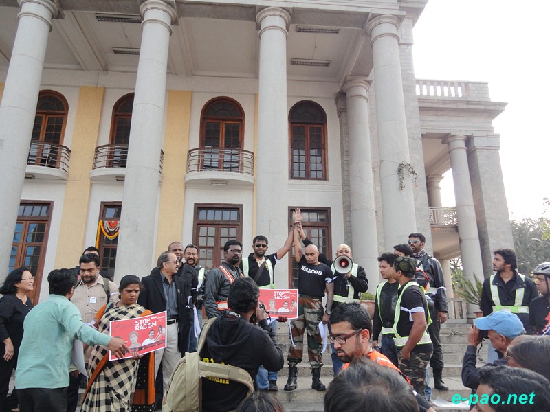 Protest ride by Bikers Against Racial Discrimination (BARD) at Bangalore :: 16th February, 2014