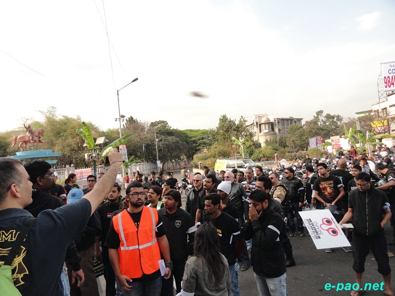Protest ride by Bikers Against Racial Discrimination (BARD) at Bangalore :: 16th February, 2014
