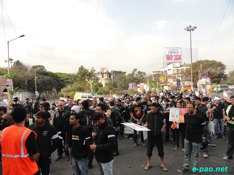 Protest ride by Bikers Against Racial Discrimination (BARD) at Bangalore :: 16th February, 2014