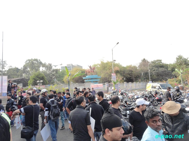 Protest ride by Bikers Against Racial Discrimination (BARD) at Bangalore :: 16th February, 2014