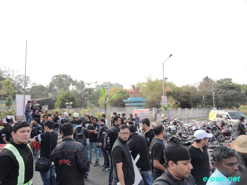 Protest ride by Bikers Against Racial Discrimination (BARD) at Bangalore :: 16th February, 2014