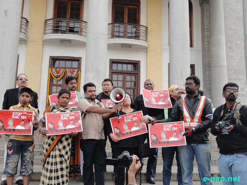 Protest ride by Bikers Against Racial Discrimination (BARD) at Bangalore :: 16th February, 2014