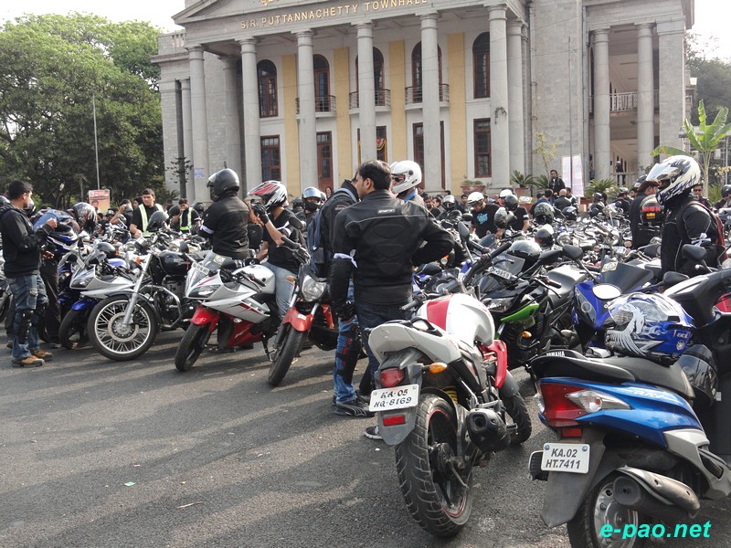 Protest ride by Bikers Against Racial Discrimination (BARD) at Bangalore :: 16th February, 2014