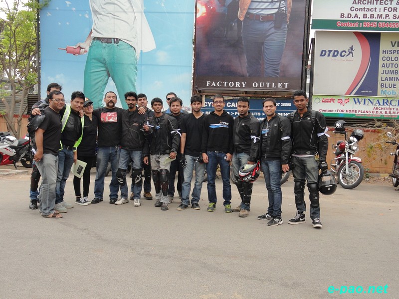 Protest ride by Bikers Against Racial Discrimination (BARD) at Bangalore :: 16th February, 2014