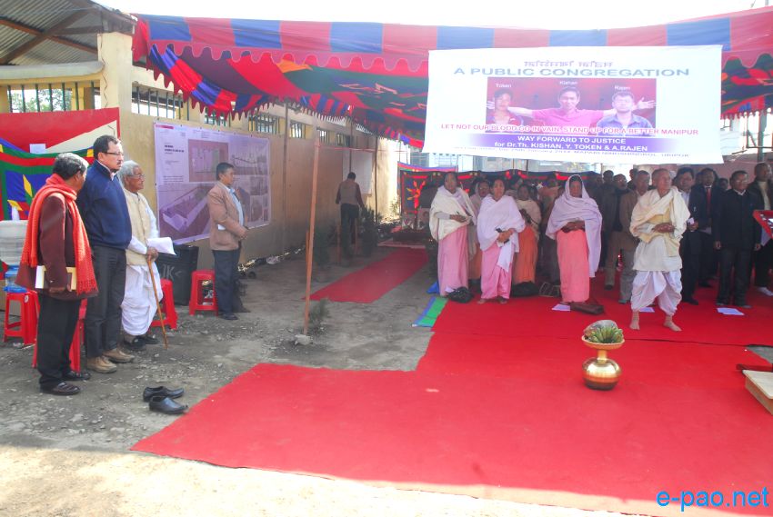 A public Congregation  to Justice for Dr Kisan, Token & Rajen at Uripok Machin, Imphal :: 15 January 2014