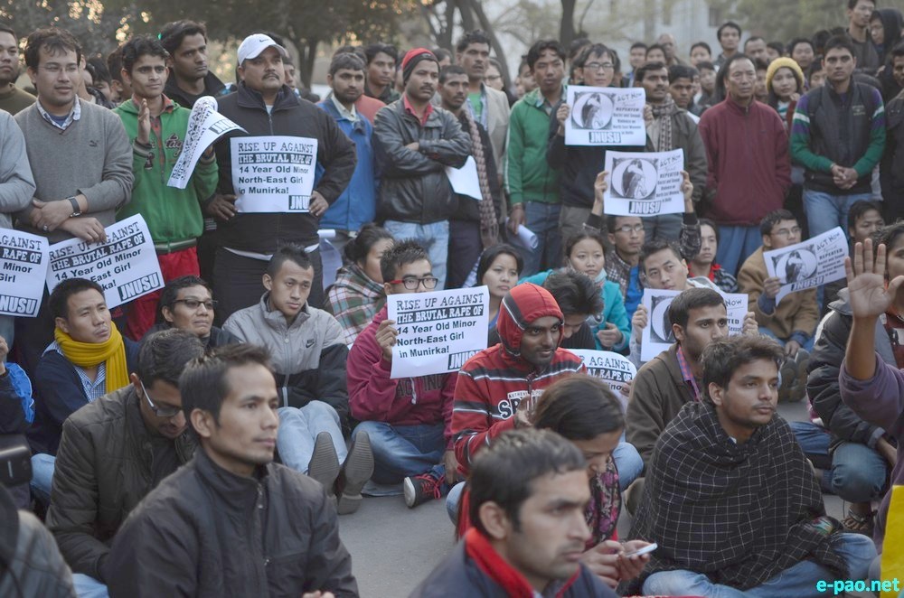 Protest against Rape of a Manipuri at Vasant Vihar Police Station, Delhi :: February 08 2014