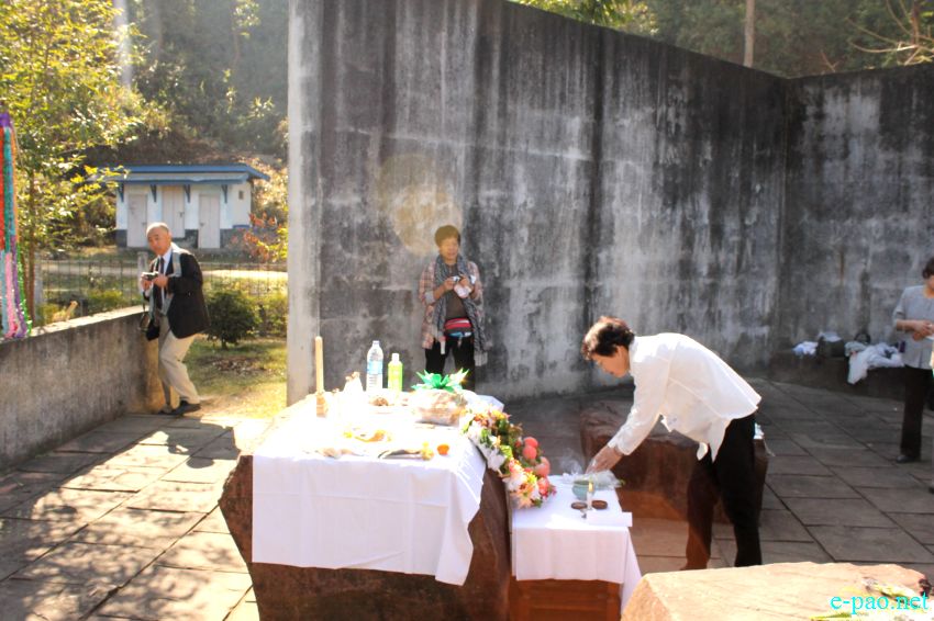 WW2 Imphal Campaign Foundation facilitating Japanese War Veteran family in India Peace memorial Red Hill (Maibam Lokpa Ching) :: 20 Feb 2014