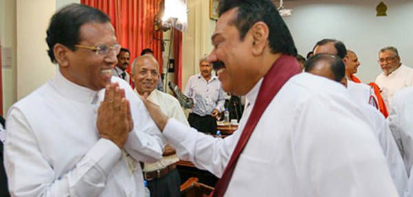 Rajapaksa congratulates Sirisena 