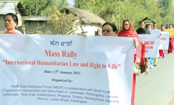 Meira Paibis rally to uphold human rights