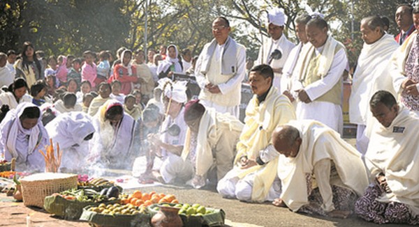 Leishemba Sanajaoba at the Puya Meithaba observation 