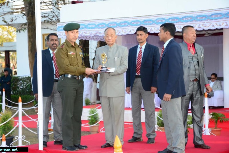 CM Ibobi at the Prize Distribution for 66th Republic Day 2015 at 1st MR 