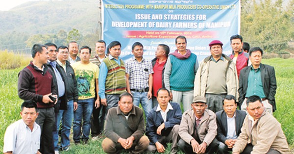 Scientists of CAU Directorate of Research and All Manipur Milk Producers Co-operative Union Limited after the session 