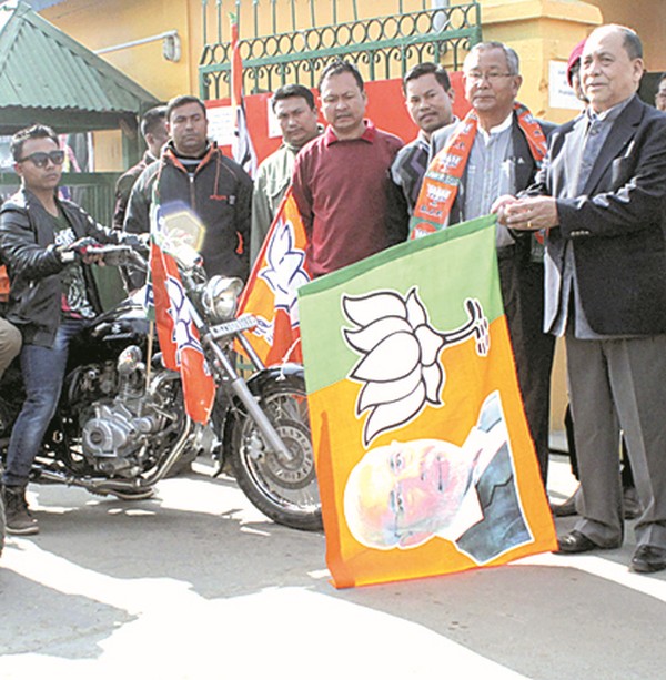 BJP motorcycle rally 