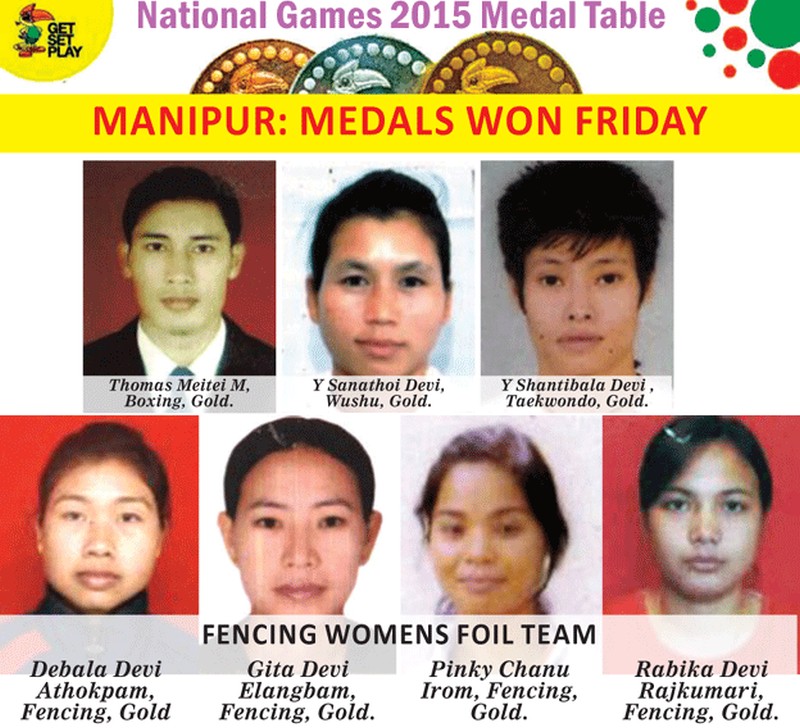 Medal winners for Manipur