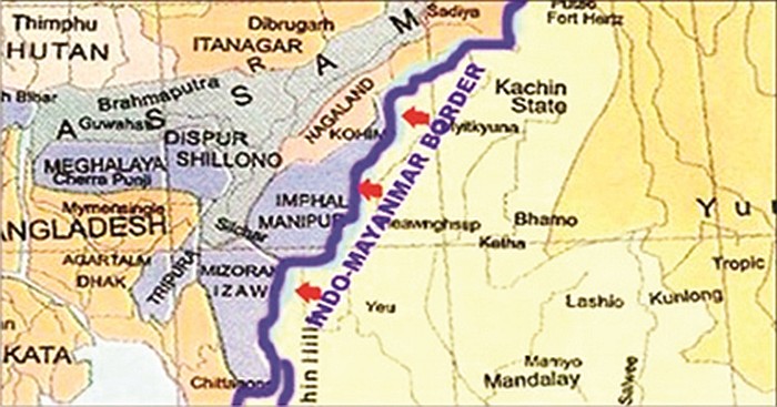 Map of Indo - Myanmar Border  
