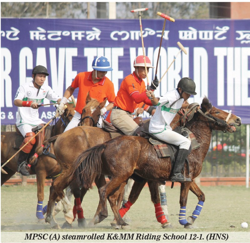 MPSC (A) steamrolled K&MM Riding School 12-1 