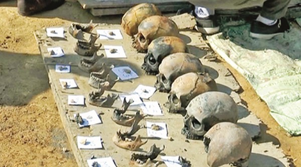 The discovered human skulls-File photo 