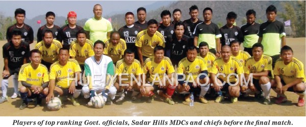 Players of top ranking Govt.officials, Sadar Hills MDCs and chiefs before the final match