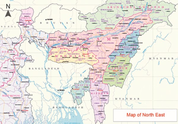 Map of North East 