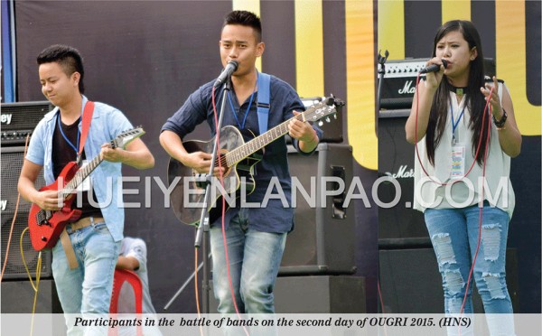 Participants in the  battle of bands on the second day of OUGRI 2015