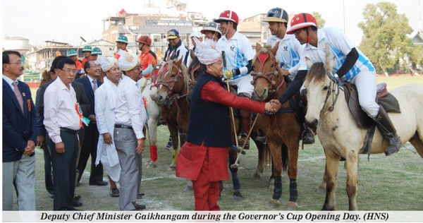 Deputy Chief Minister Gaikhangam during the Governor's Cup Opening Day