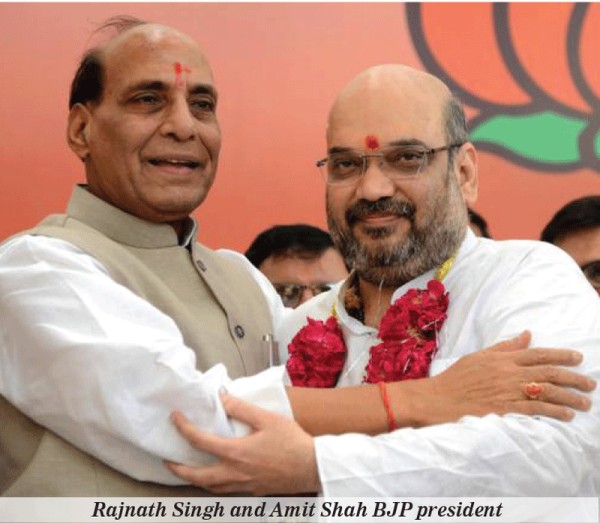 Rajnath Singh and Amit Shah BJP president