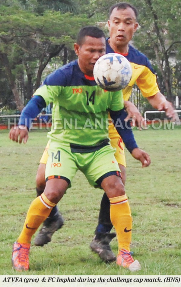 ATVFA (gree)  & FC Imphal during the challenge cup match