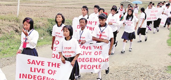 Rally held against Mapithel Dam construction 