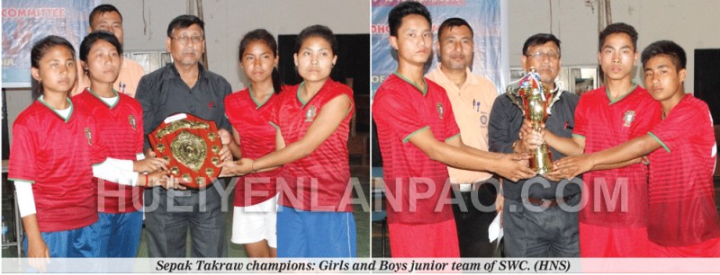 Sepak Takraw champions: Girls and Boys junior team of SWC
