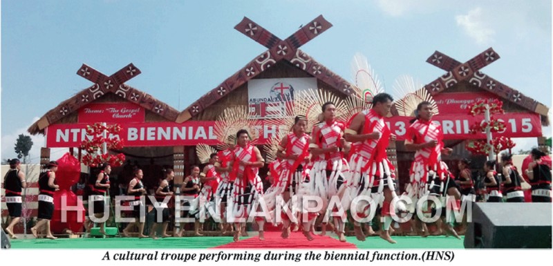 A cultural troupe performing during the biennial function